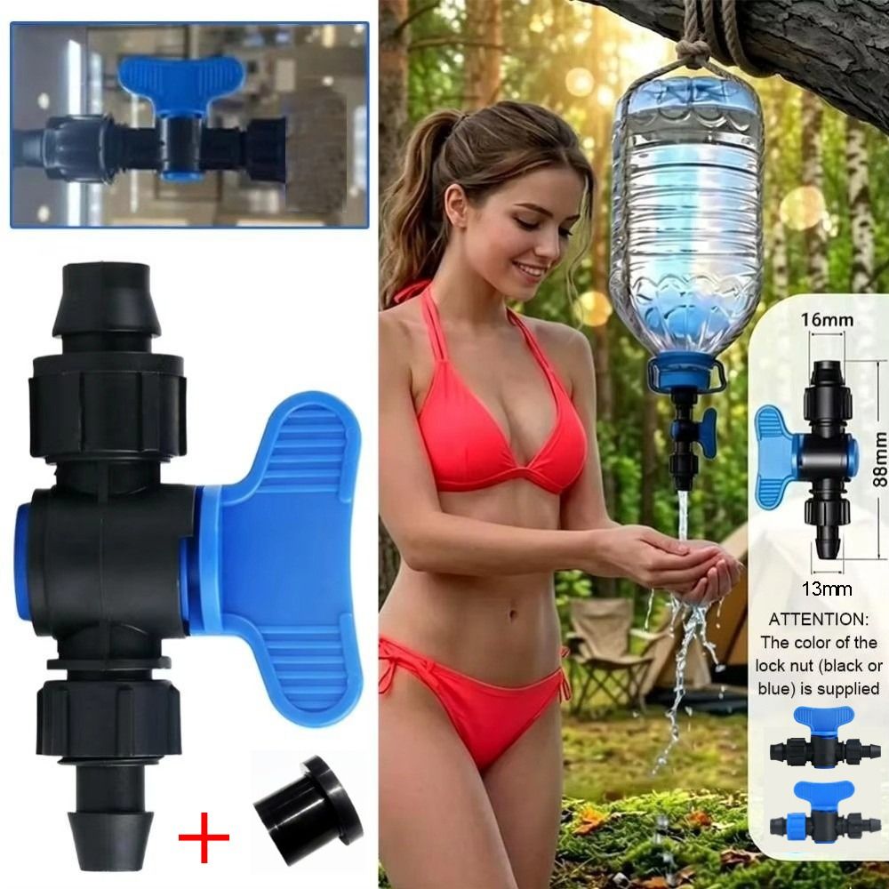 Irrigation Drip Tape - อุปกรณ์เสริมสำหรับการเดินทาง วาล์วบายพาสแบบล็อคสองชั้นขนาด 16 มม. พร้อมแผ่นยาง วาล์วปิดเทปหยดน้ำ