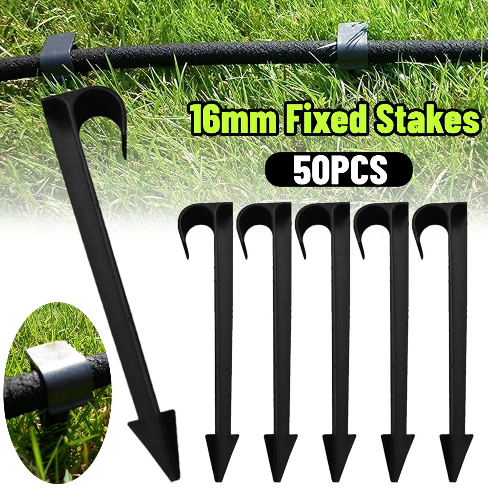 Irrigation Drip Tape - 50PCS สวนชลประทานท่อ Anchors 16mm FIXED Stakes