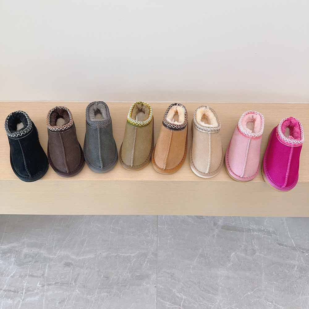 เด็กหนังวัวแท้รองเท้าบู๊ตหิมะเ - Cow Mat Rubber บทวิจารณ์และราคา