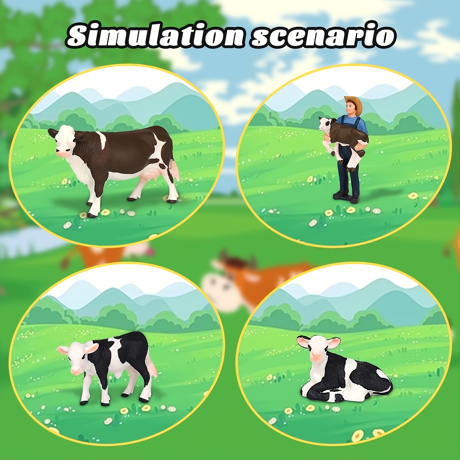 ชุดโมเดลฟาร์ม ชาวนา และวัว 4 ช - Agriculture Farming For Kids บทวิจารณ์และราคา