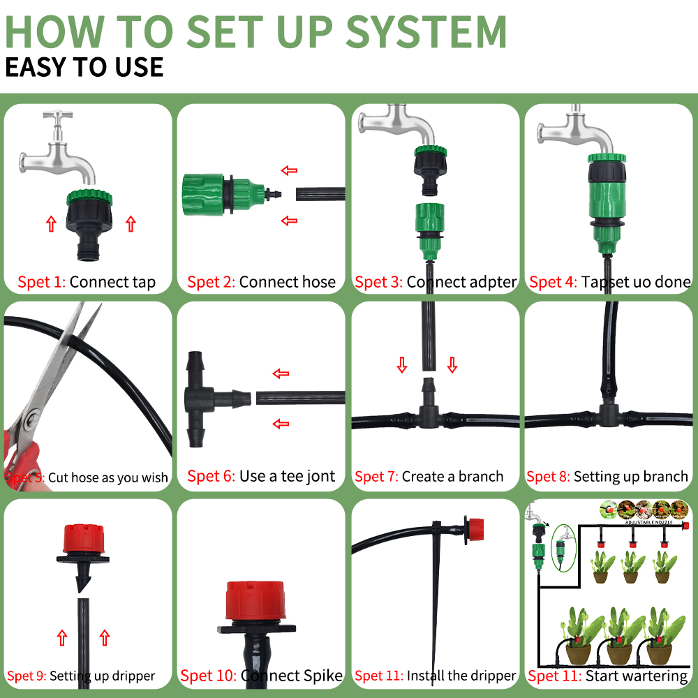 ระบบชลประทานหยดขนาดเล็กแบบพกพา - Irrigation Drip Tape บทวิจารณ์และราคา